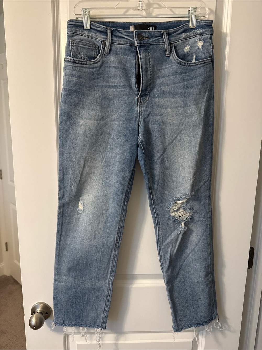 KUT from the Kloth Women's Jeans Size 10 Blue Wash Straight Leg Denim